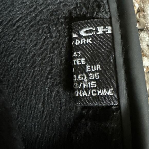 Authentic Women’s Coach Tristee Tall Black Lace Up Rain Riding Boots Size 5 B - Picture 8 of 9